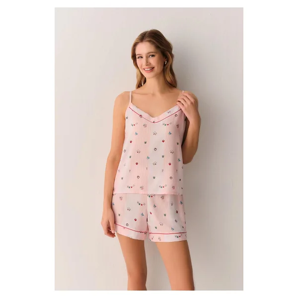 Suwen Smile Atlet Şort Pijama Takımı - Görsel 2