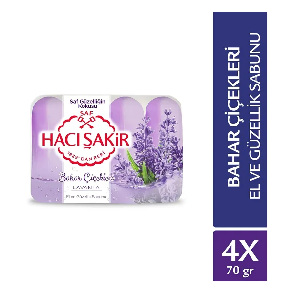 Hacı Şakir Bahar Çiçekleri Lavanta 4x70 Gr El Ve Güzellik Sabunu - Görsel 2