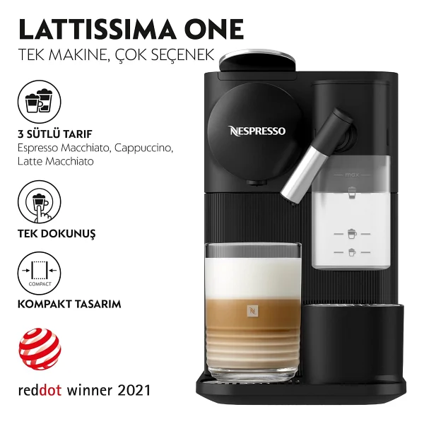 Nespresso F121 Lattissima One Kahve Makinesi - Görsel 2