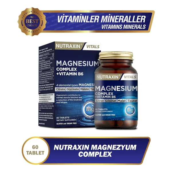 Nutraxin Magnesium Complex + Vitamin B6 60 Tablet - Görsel 8
