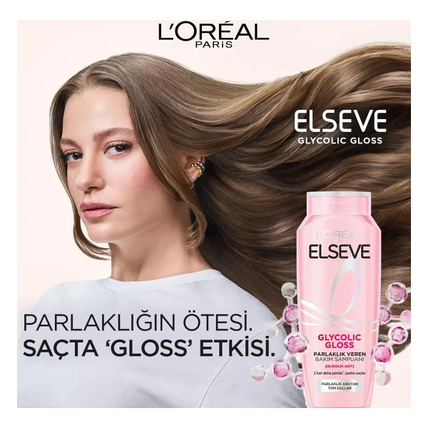 L 'oreal Paris Elseve Glycolic Gloss Parlaklık Veren 300 Ml Şampuan - Görsel 3