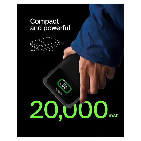 Belkin Boostcharge Pro Bpb020btbk 20000 mAh Hızlı Şarj Powerbank - Görsel 3