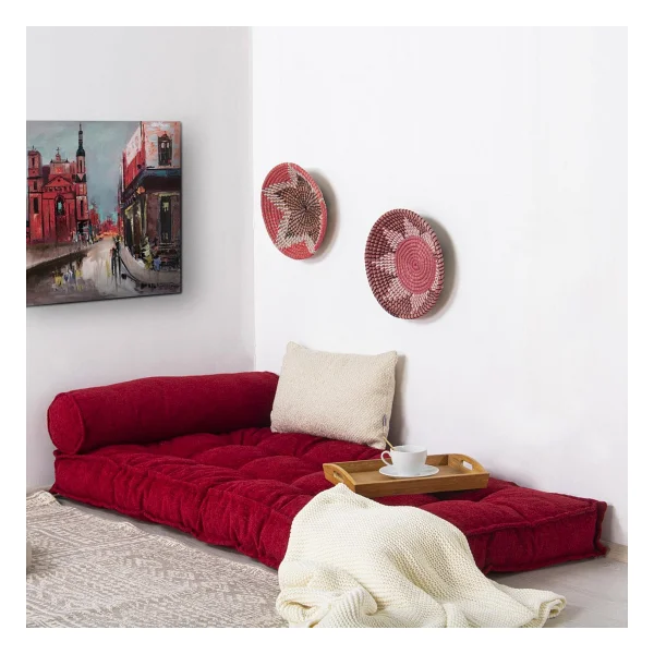 Homedius Sofa Buklet Kapitoneli Yer-sedir Minderi Beyaz-çift Beyaz - Görsel 5