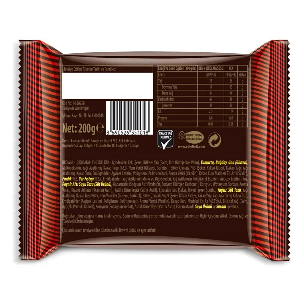 Eti Browni Kakaolu Fındıklı Kek 200 gr - Görsel 4