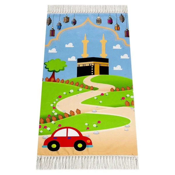 İhvan Online Dijital Baskılı Çocuk Seccadesi - Balonlu Camili - 44 X 78 cm - Görsel 8