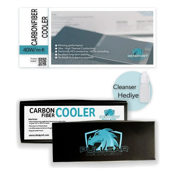 Pullsar Ice Dragon Carbon Fiber Cooler 40w/M-K Karbon Fiber Termal Macun - Görsel 4