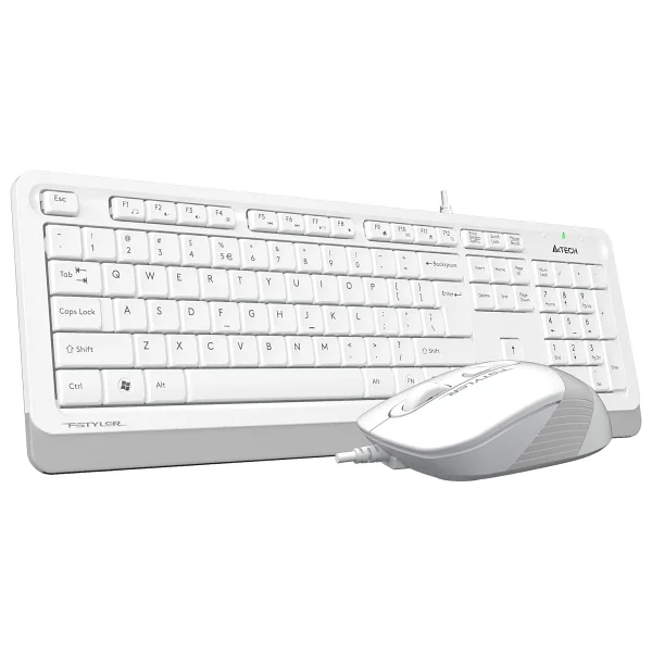 A4 Tech F1010 Beyaz Kablolu Klavye Mouse Seti - Görsel 4
