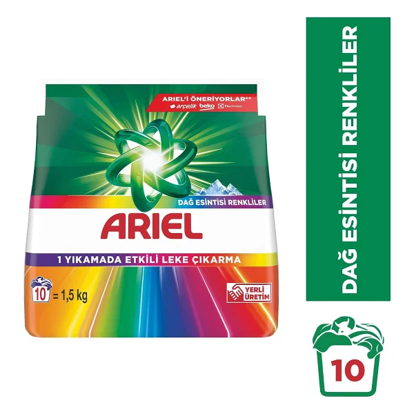 Ariel AquaPudra Dağ Esintisi Renkliler için 1.5 kg Toz Deterjan - Görsel 2