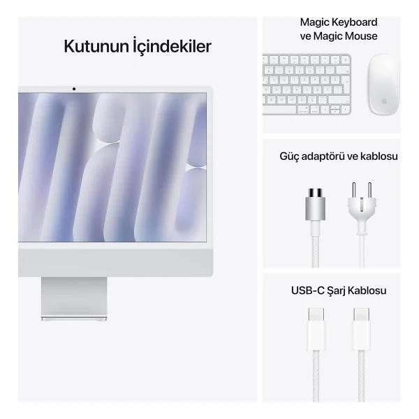 iMac M4 16 GB 256 GB SSD 24" 4.5k All İn One PC - Görsel 6