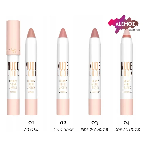 Golden Rose Nude Look Kremsi Işıltılı Kalem Ruj - Görsel 2