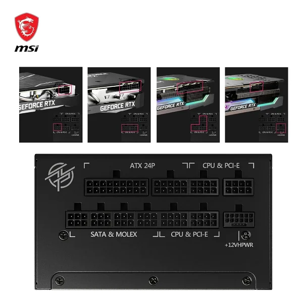 Msı Mpg A1000g Gen5 1000 W Power Supply - Görsel 4