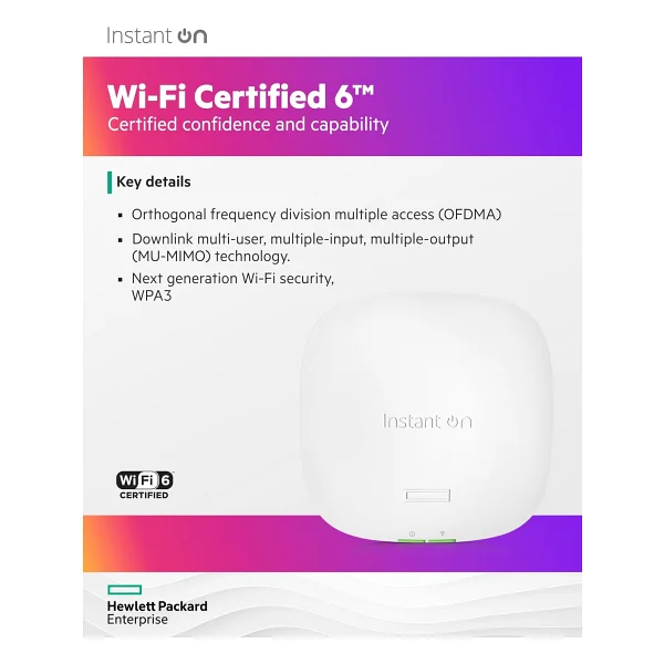 Hpe Aruba Instant On Ap22 R4w02a 1750 Mbps İç Ortam Access Point - Görsel 4
