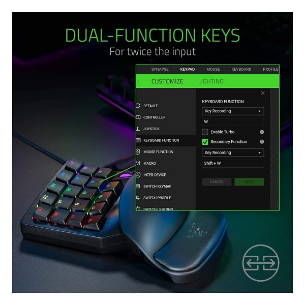 Razer Tartarus Pro Analog Optical Switch Kablolu Oyuncu Klavyesi - Görsel 8