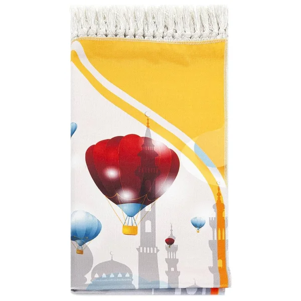 İhvan Online Dijital Baskılı Çocuk Seccadesi - Balonlu Camili - 44 X 78 cm - Görsel 2