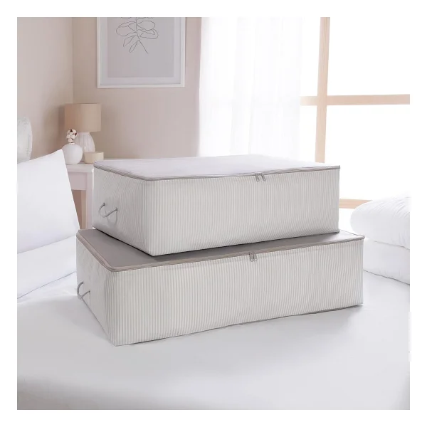 Ocean Home Textile 2li Gri Renk Stuff & Things Baza Altı Hurç Set - Görsel 3