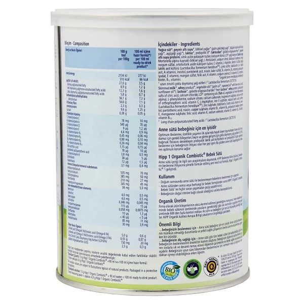 Hipp Organik Combiotic 1 Bebek Sütü 350 Gr - Görsel 4