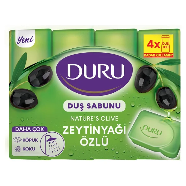 Duru Natural Olive Zeytinyağı Özlü 4x150 Gr Banyo Sabunu - Görsel 3