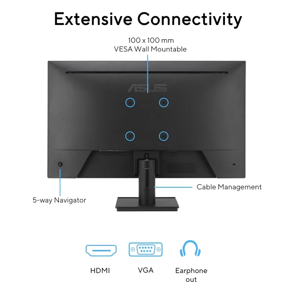 Asus Va279hg 27" 1 Ms Full HD Ips 120 Hz Oyuncu Monitörü - Görsel 7
