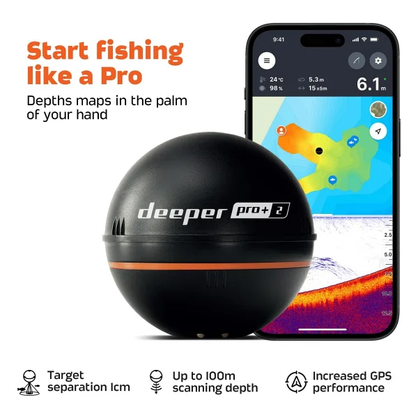 Deeper Smart Sonar Chırp+2 Gps Balık Bulucu - Görsel 2