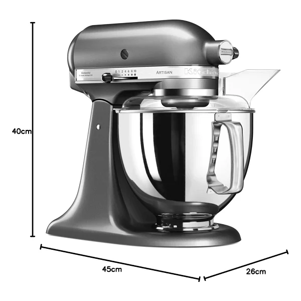 Kitchenaid Artisan 5ksm175psems Medallion Silver 300 W 4.8 Lt Mutfak Şefi - Görsel 6