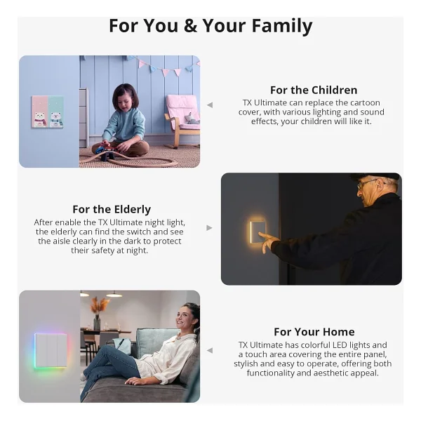Sonoff TX Ultimate T5-4C 4 Kanallı Wi-Fi Akıllı Anahtar - Görsel 6