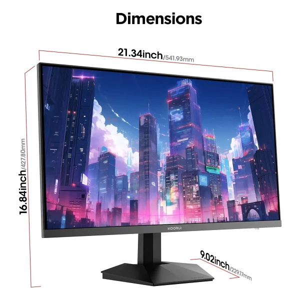 Koorui G2421V 23.8" 1 ms 2K IPS 180 Hz Oyuncu Monitörü - Görsel 3