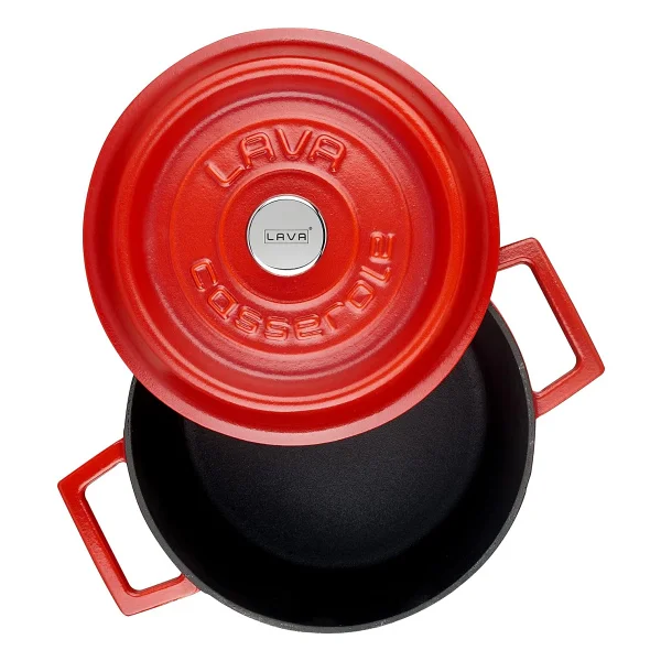 Lava Spring Yuvarlak Kırmızı 20 Cm Döküm Tencere - Görsel 2