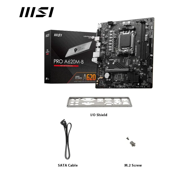 MSI Pro A620M-B AMD AM5 DDR5 Micro ATX Anakart - Görsel 7