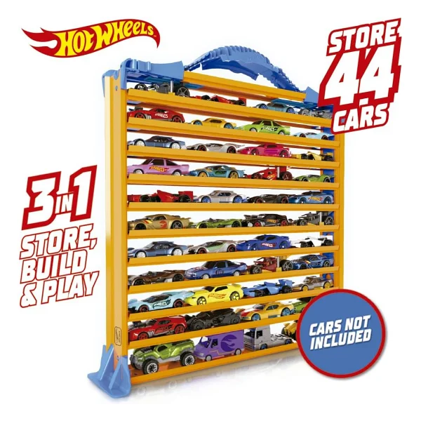 Hot Wheels Racentrack 44 Araba İçin Depolama Rafı ve Yol Pisti Plastik Malzemeden Üretilmiştir HWCC9B - Görsel 4