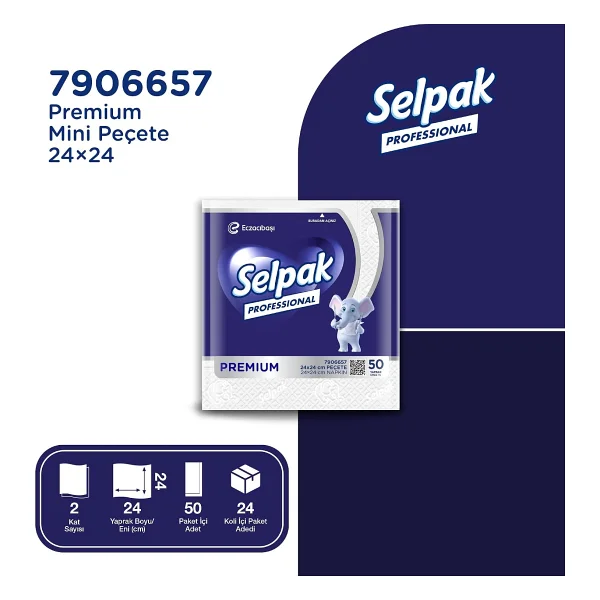 Selpak Professional Peçete Mini 50 Yaprak 24'lü - Görsel 2