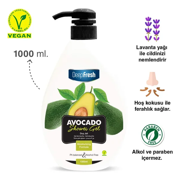 Deep Fresh Avakado 1000 Ml Duş Jeli - Görsel 3