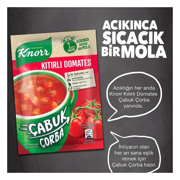 Knorr Kıtırlı Domates Çabuk Çorba 22 gr - Görsel 4