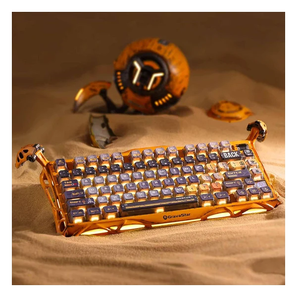 Gravastar Mercury K1 Pro Cyberpunk RGB %75 Tkl X Kailh Switch Kablolu/Kablosuz Mekanik Oyuncu Klavyesi - Görsel 8