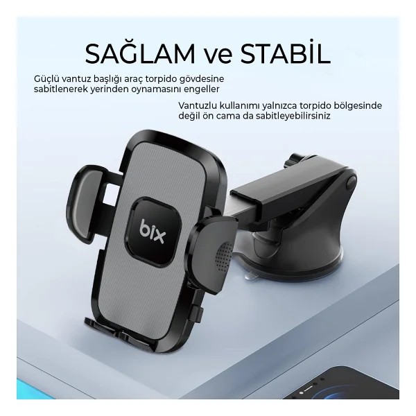 Bix Bxch7 Araç İçi Telefon Tutucu - Görsel 6