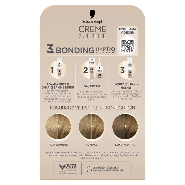 Schwarzkopf Creme Supreme 8.0 Koyu Sarı Saç Boyası - Görsel 3