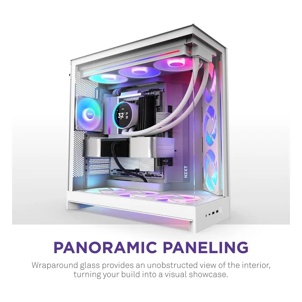 Nzxt H9 Flow RGB Large Fanlı E-Atx Oyuncu Kasası - Görsel 8