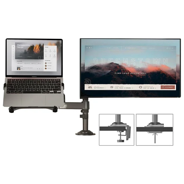 North Bayou H180-Fp 17-27 İnç İki Kollu Amortisörlü Monitör Standı - Görsel 4