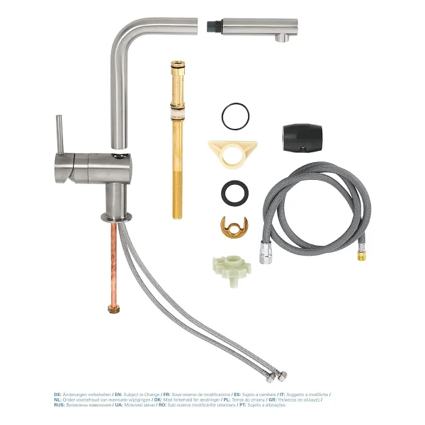 Grohe Minta 32168dc0 Supersteel Spiralli Mutfak Bataryası - Görsel 7