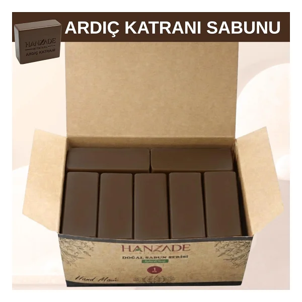 Hanzade Bitkisel Doğal El Yapımı Hatay Ardıç Katranı Sabunu 2 KG - Görsel 3