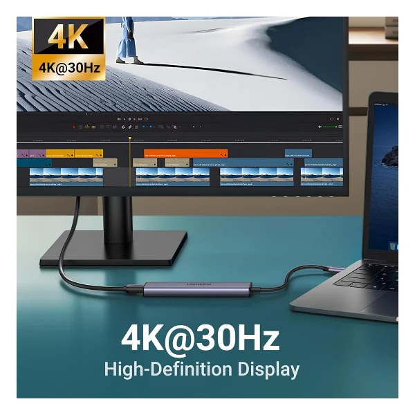 Ugreen USB C Hub, Pd 100w, 4K Hdmı, MacBook Pro/Air, iPad Pro/Air, Surface Pro/Go, Galaxy Tab, Galaxy S23/S22 Vb. İle Uyumlu USB A 3.0. - Görsel 8