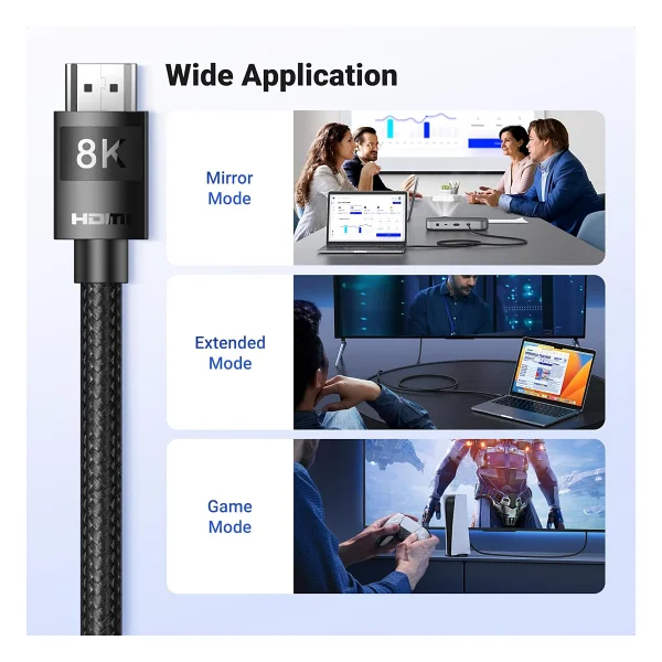 Ugreen 8K Hdmı 2.1 Kablo 3d Earc Hdcp 2.2/2.3 PC İçin PS5/PS4 Soundbar Hdtv(5m) - Görsel 9