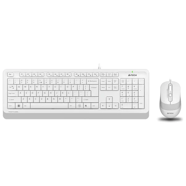 A4 Tech F1010 Beyaz Kablolu Klavye Mouse Seti - Görsel 3