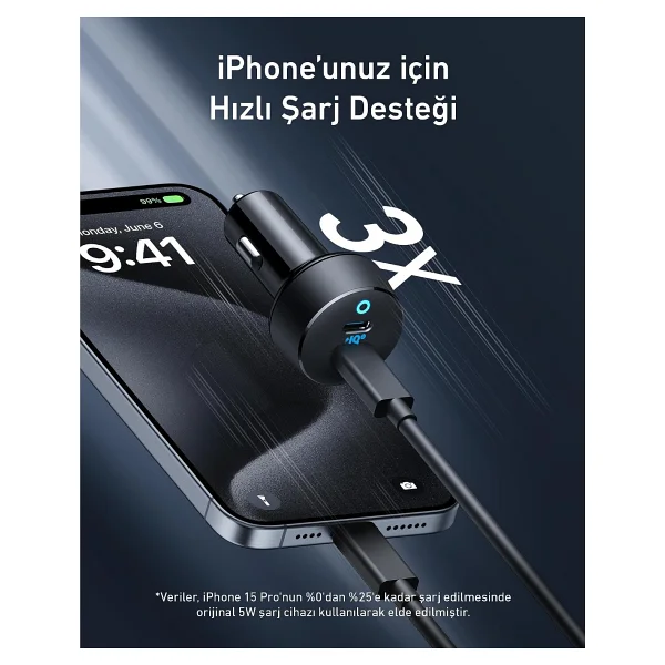 Anker Powerdrive Iıı Duo A2724 20 W Type-C Hızlı Araç Şarj Aleti - Görsel 3