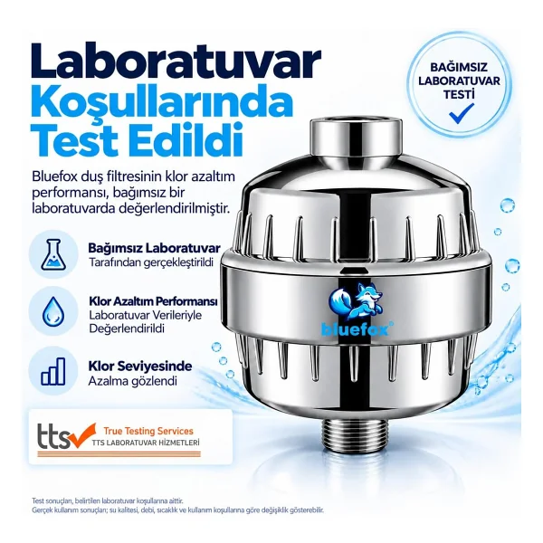 Bluefox SILVER Duş Filtresi - Klor ve Ağır Metal Arıtmalı, KDF 55 + Aktif Karbon, Saç ve Cilt Dostu, Kireç Azaltıcı, Evrensel Uyumlu, Aletsiz Montaj, Su Yumuşatıcı - Görsel 4