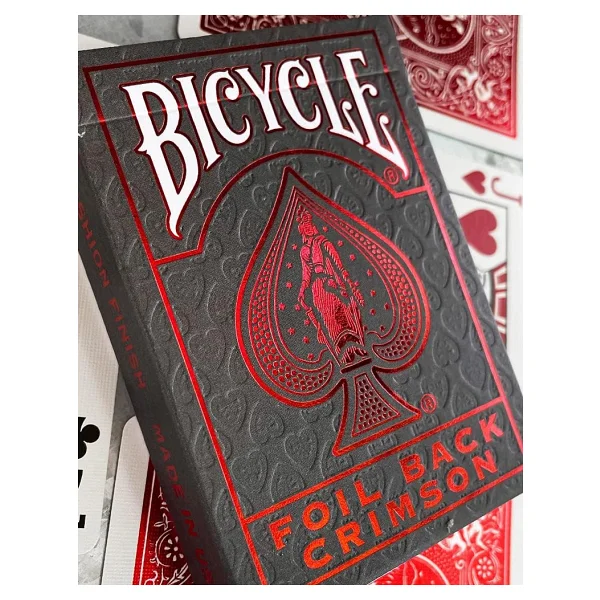 Bicycle Metalluxe Foil Back Crimson Red İskambil Kağıdı - Görsel 7