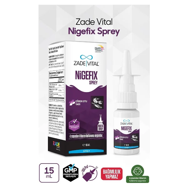 Zade Vital Nigefix Nazal Sprey 15 Ml - Görsel 8