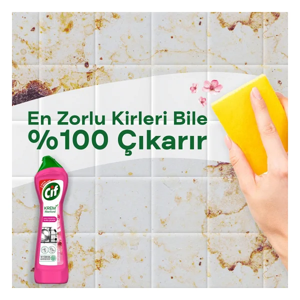 Cif Krem Sakura Mutfak Banyo Temizleyici 500 Ml - Görsel 6