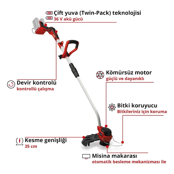 Einhell Gp-Ct 36/35 Li Bl Kenar Kesme Makinesi - Görsel 3
