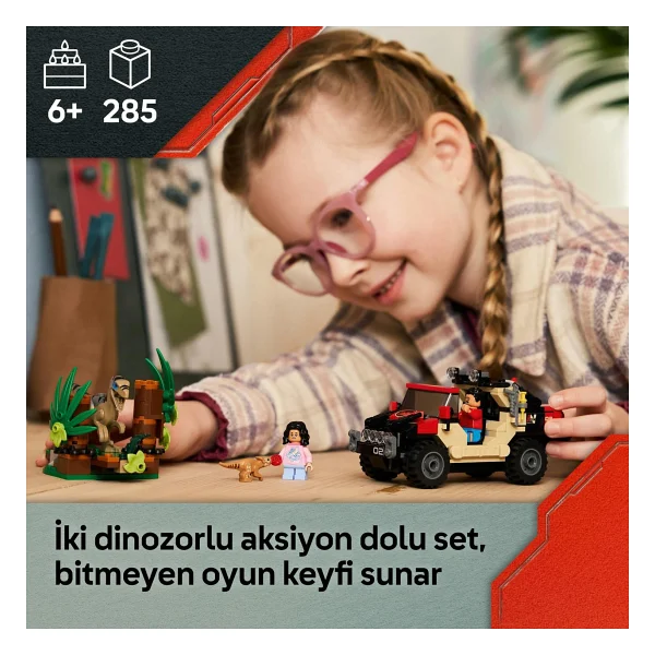 Lego 76972 Jurassic World Raptor Arazi Kaçışı - Görsel 6