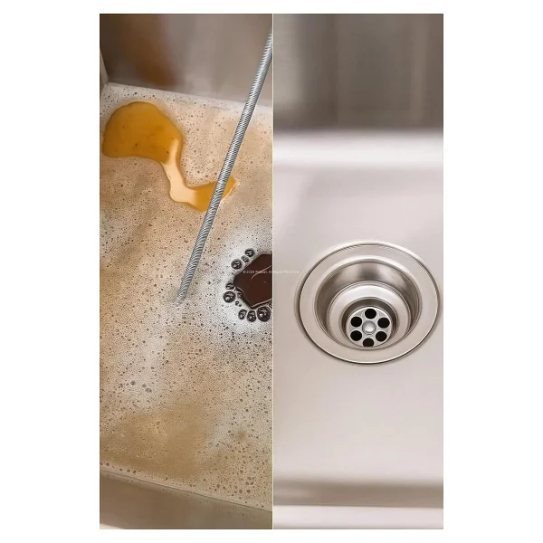 Eltos Lavabo Açma Teli, 6 mm Kalınlık, Dayanıklı Metal Tel, Lavabo ve Gider Borusu Açacağı, Tıkanıklık Giderici, Spiral Tel, Ergonomik Sap, Kolay Kullanım, Lavabo, Tuvalet, Banyo, Gider Açıcı (3 M) - Görsel 3
